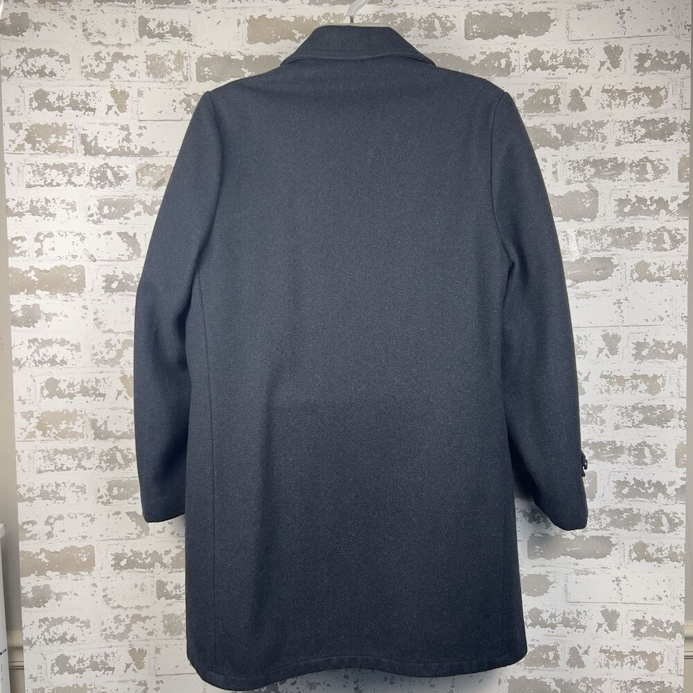 Vtg‎ Ace Sportswear Wool Over Coat Men’s 42 Charcoal Blue Undertones Tweed Lined - Picture 2 of 16